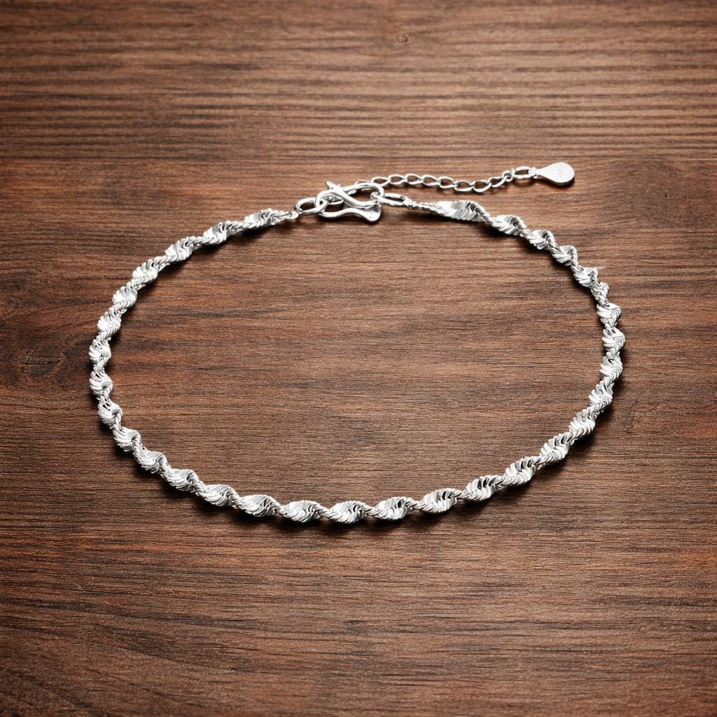 18K Gold Plated Figaro Chain Bracelet, Unisex Minimalist Link Jewelry