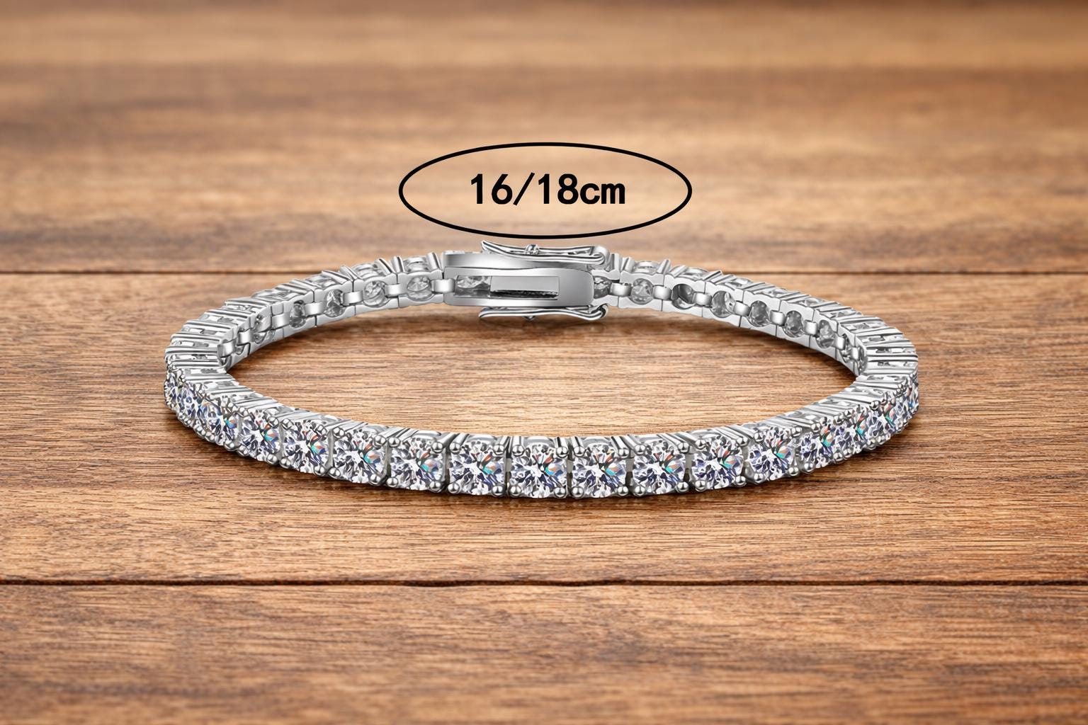 3mm Moissanite Tennis Bracelet, S925 Sterling Silver, Dainty Minimalist Jewelry, Wedding Gift