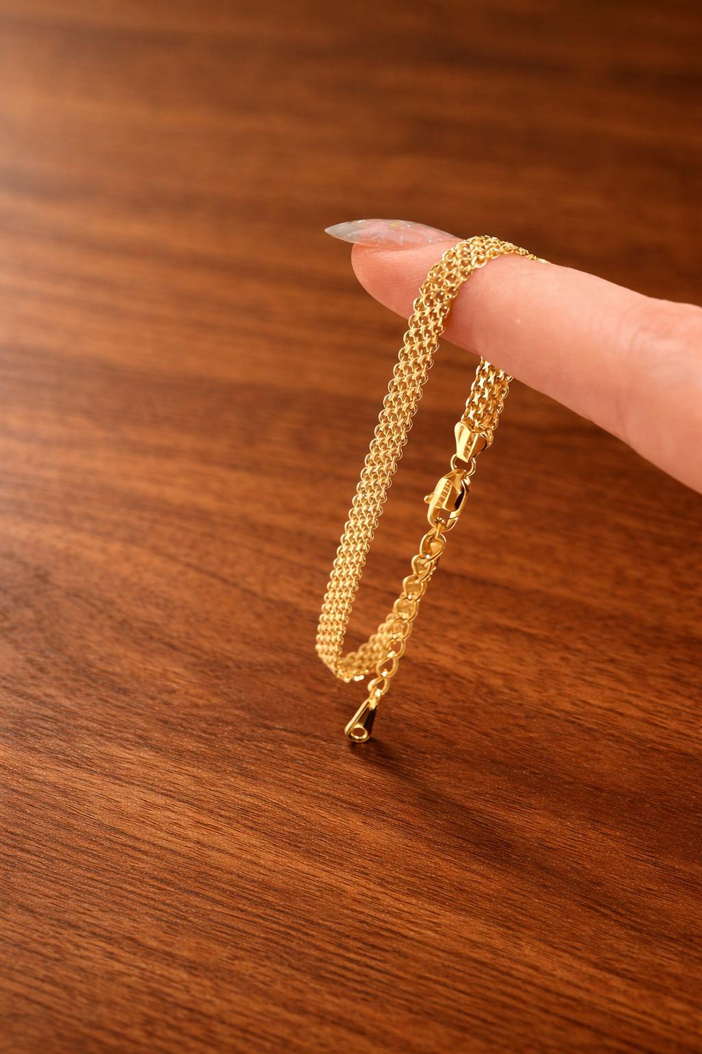 925 Sterling Silver Lace Satin Bracelet, Minimalist Chain Jewelry for Women