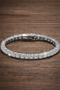3mm Moissanite Tennis Bracelet, S925 Sterling Silver, Dainty Minimalist Jewelry, Wedding Gift
