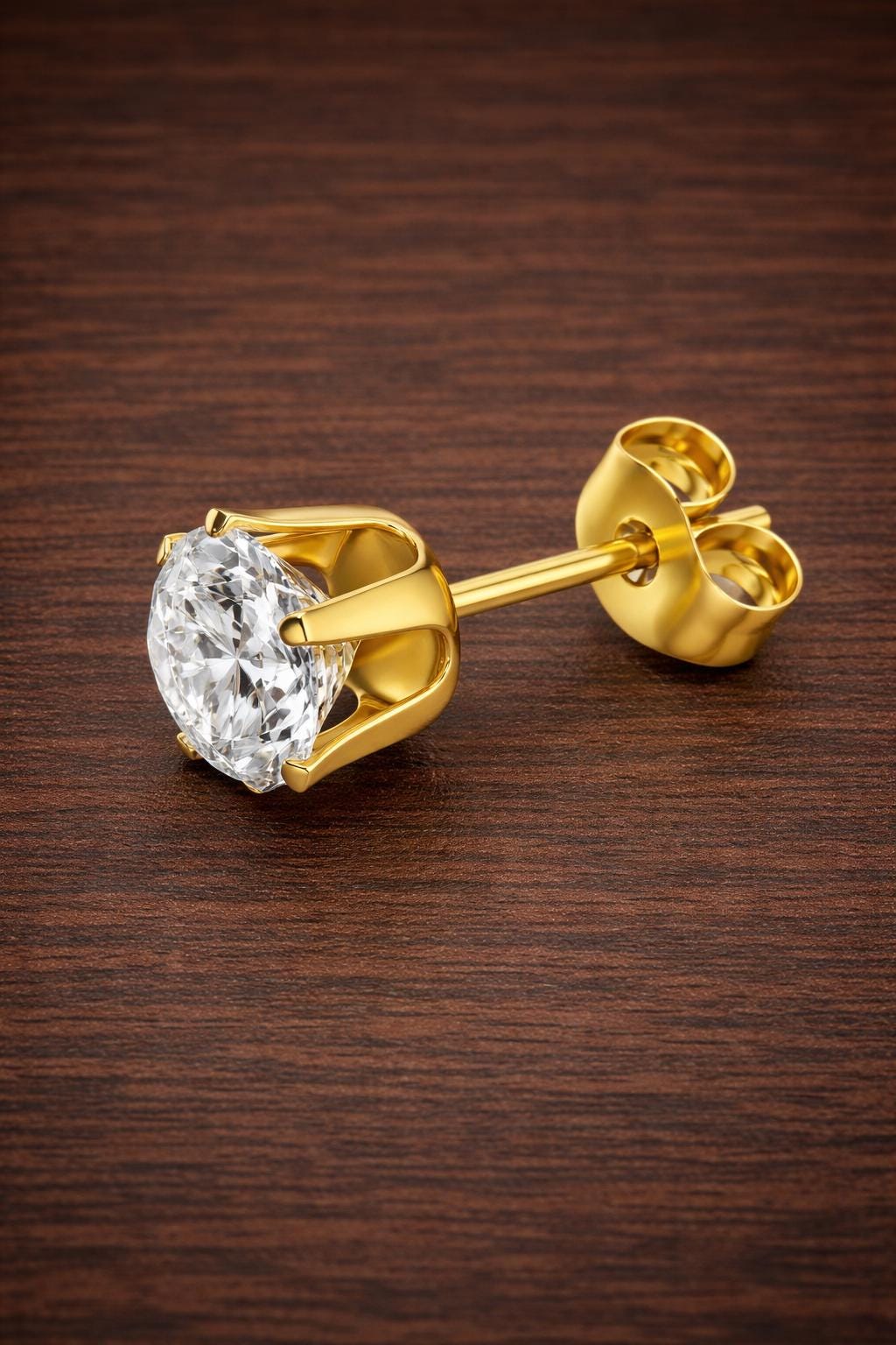 6 Pairs Stainless Steel Stud Earrings Set, CZ Earrings Gold & Silver, Hypoallergenic Waterproof Jewelry