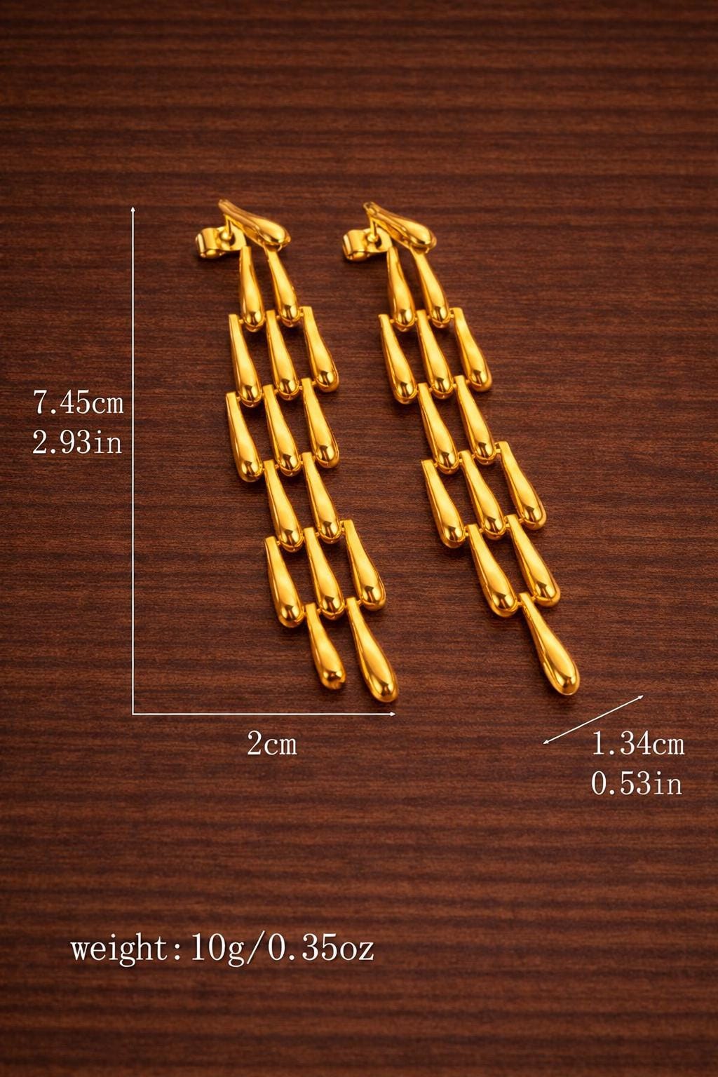 18K Gold Plated Coral Drop Earrings, Stainless Steel Ocean Dangle Jewelry