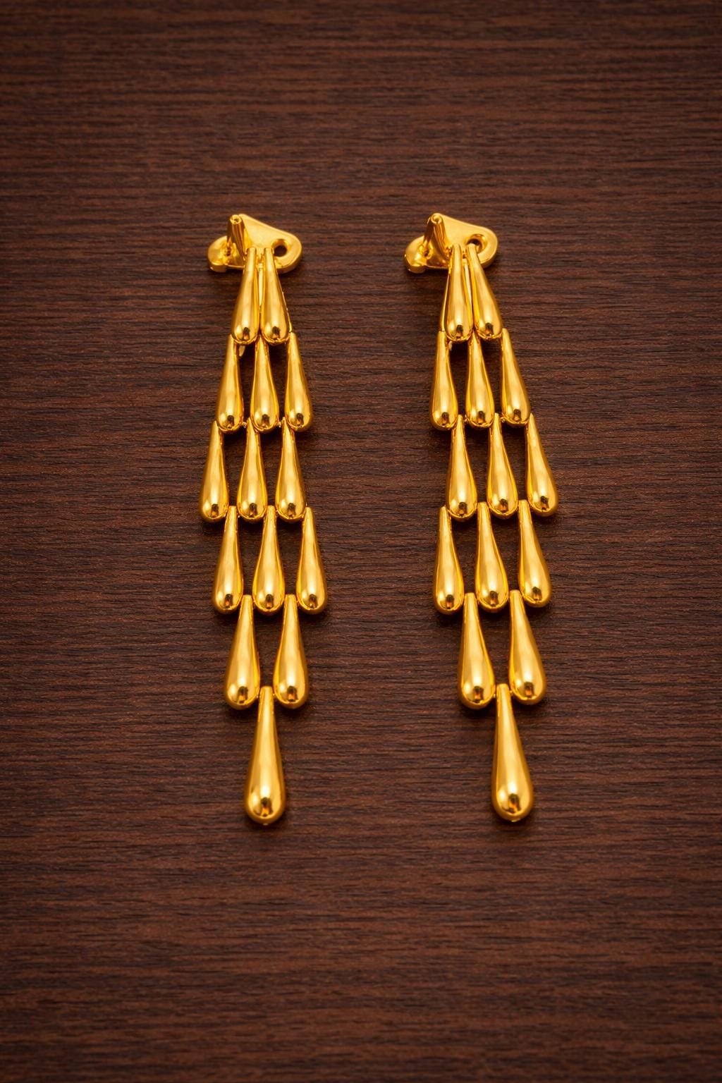 18K Gold Plated Coral Drop Earrings, Stainless Steel Ocean Dangle Jewelry