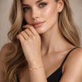 18K Gold Plated Heart Chain Bracelet – Dainty Stainless Steel Minimalist Jewelry